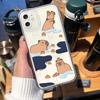 Cute Cartoon Capybara Phone Case for Iphone 12 13 11 14 15 Pro Max X XS MAX XR 7 8Plus SE2 Funny Animal Couple Soft Cover Fundas