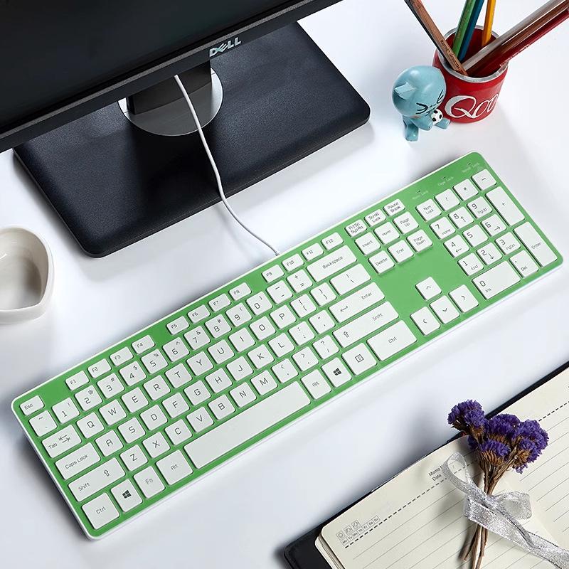 KB1430 Wired Silent Keyboard & Mouse Set - Ultra-Thin Design for Office & Laptop Use