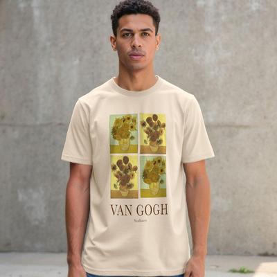 Van Gogh Sunflower Collage Oat T-shirt