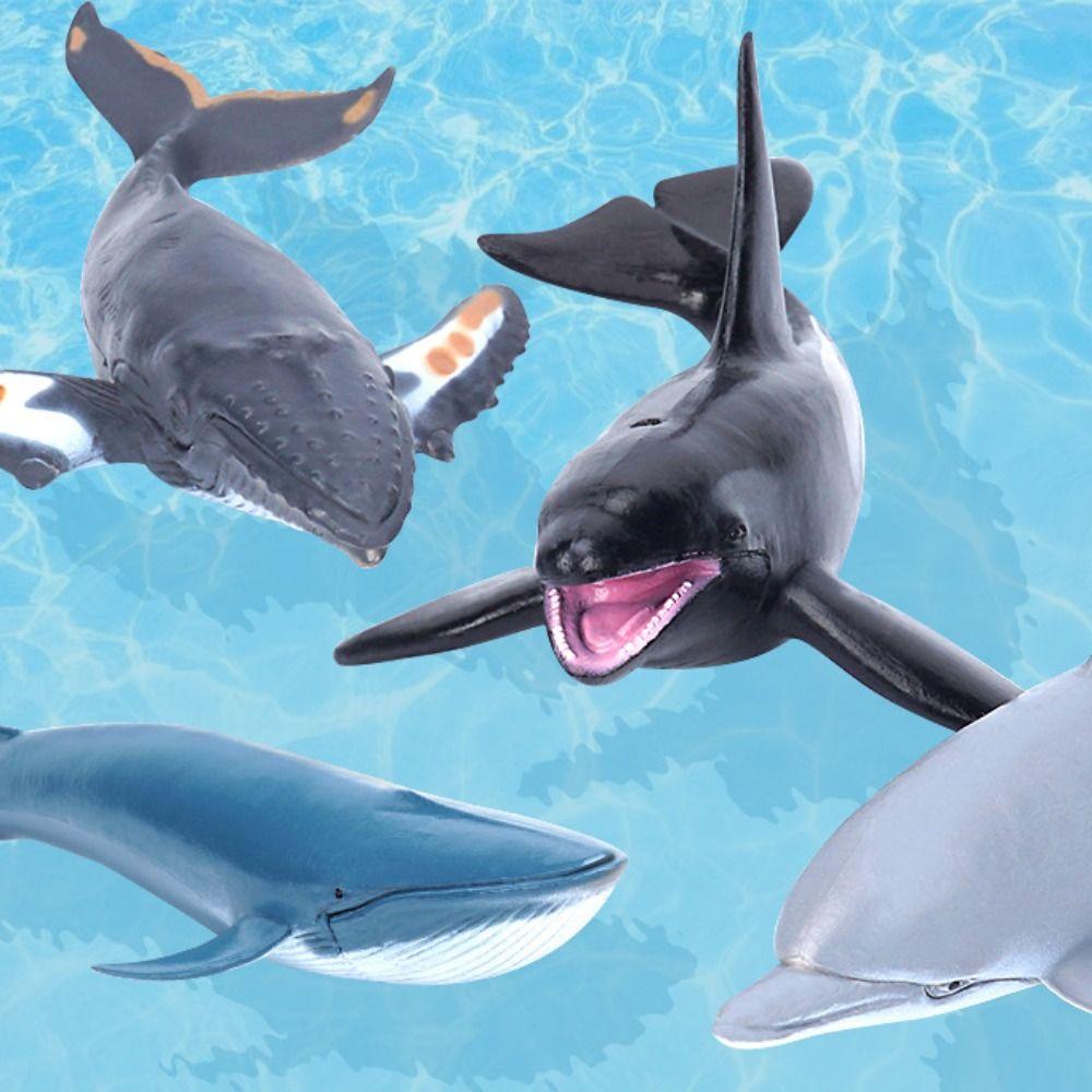 PVC Simulation Sea Life Shark Cachalot Ocean Action Figures Gift Whale Figurines