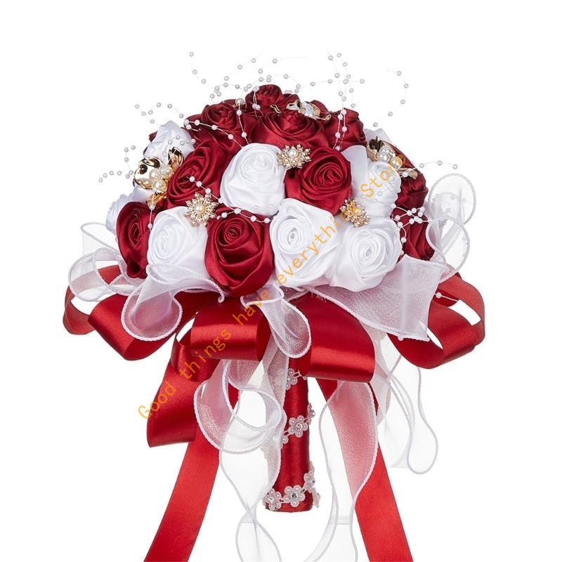 Wedding Bouquets Bridal Bouquets Wedding Party Flower Decorations for Ceremony, Anniversary, Valentines, Photography 55KF