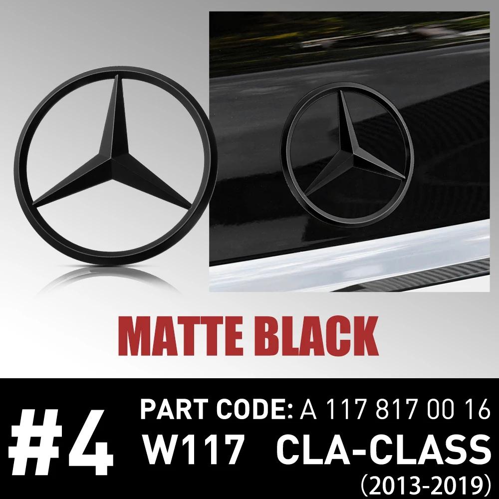 

New 2025 Hot 81mm ABS Tail Star Emblems Black Silver Rear Trunk Star Logo Stickers Badges for Benz CLA-Class CLA180 CLA200 CLA25 1PC