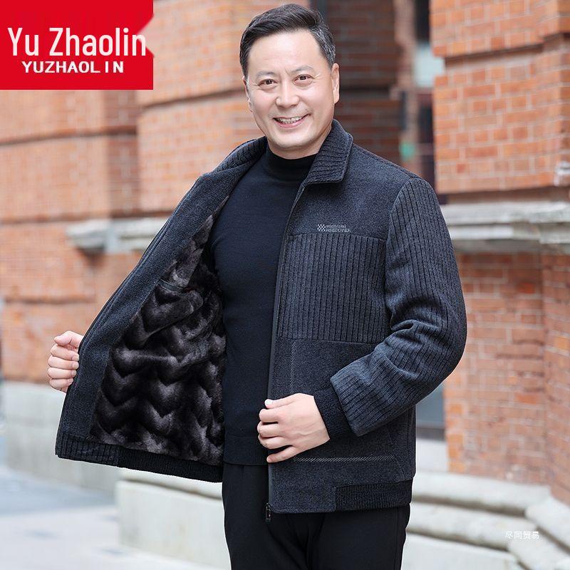 Dad's 2024 Casual Spring/Autumn Jacket for Elderly Men - Ideal for 50-Year-Olds and Up.