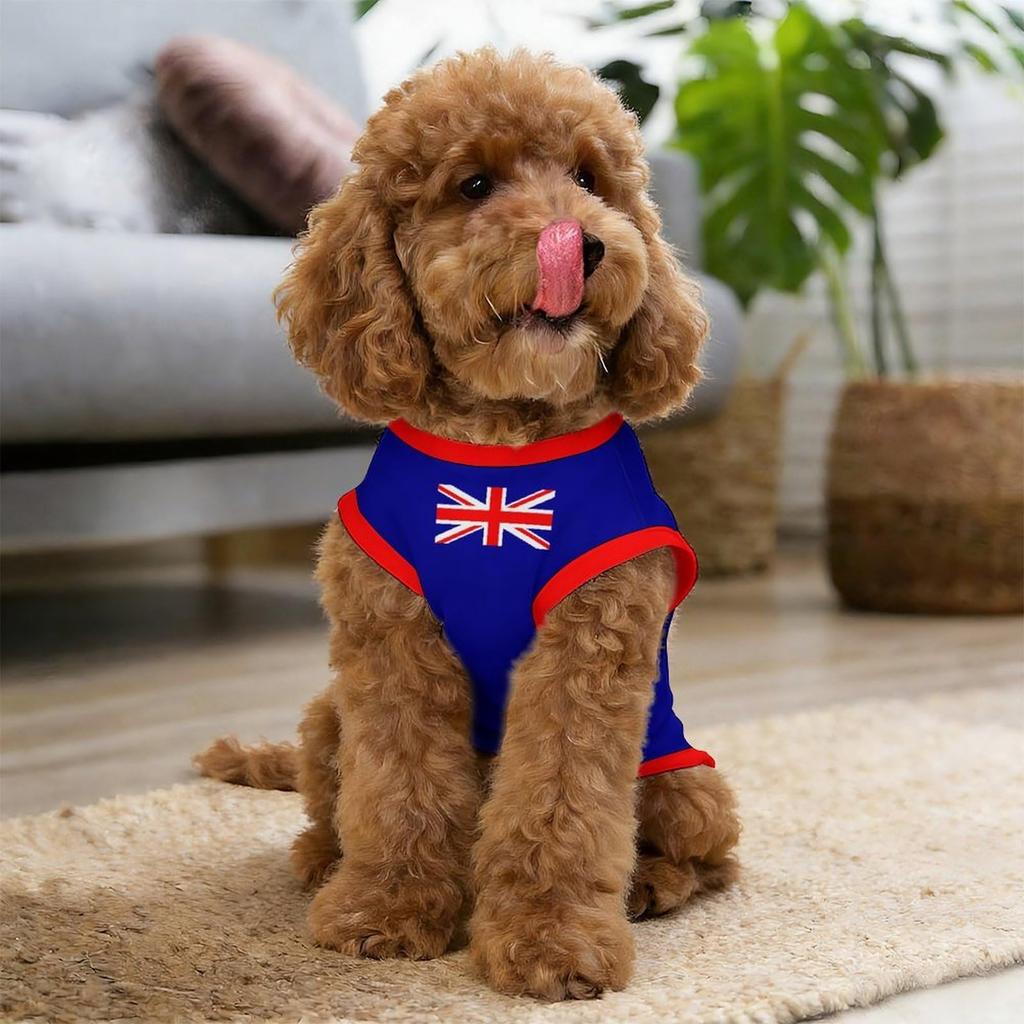Haustier Fußballtrikot Hundeshirt Weich Bequem Leicht Atmungsaktiv Ärmelloses Design Geeignet für Kleine Mittlere Hunde Fußball-Thema