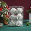 6Pcs Glitter Christmas Ball Ornaments Hanging Xmas Tree Decoration Balls  Holiday Home Decoration