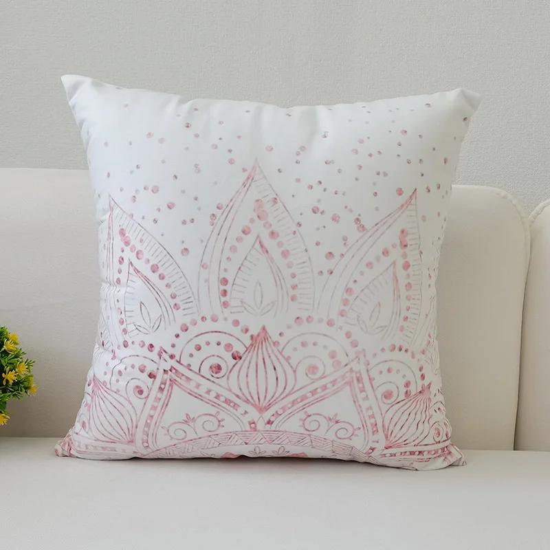 

45x45 см теплый розовый геометрический чехол для подушки ананас письмо простая подушка ins печать плакат диван офис украшение дома 40x40cm