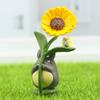Pvc Three-Dimensional Sunflower Cartoon Cat Figure Diy Gardening Succulent Landscaping Doll