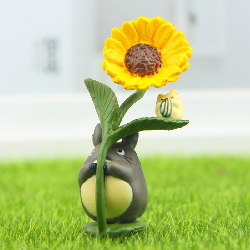 Pvc Three-Dimensional Sunflower Cartoon Cat Figure Diy Gardening Succulent Landscaping Doll