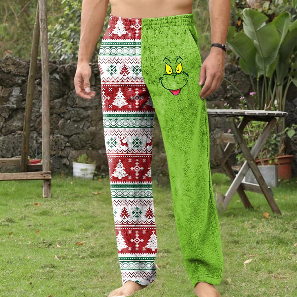 Men's Allover Printed Home Pants Sleeping Pajama Pants Long Pants Pajama Pants