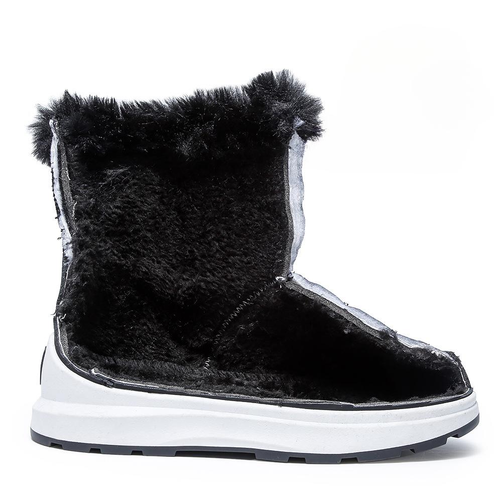 Dam Snökängor Vinterkängor Fodrade med Fuskpäls Varma Vinterkängor Snörkängor Mellanvadshöjd Utomhus Halkfria Kängor Vattentäta Promenadkängor för Damer