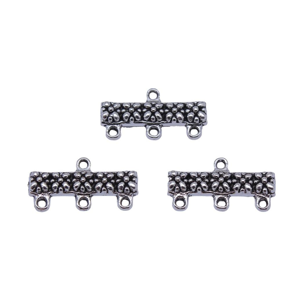 Geometric Flower Multi Loop Connectors Metal Links For Earrings Accessories Parts