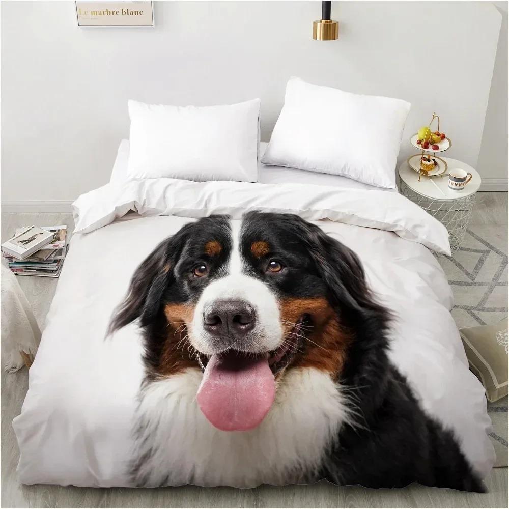 Animal Lie Down Dog Pet Bedding Set Boys Girls Twin Queen Size Duvet Cover Pillowcase Bed Adult Fashion Home Textileextile