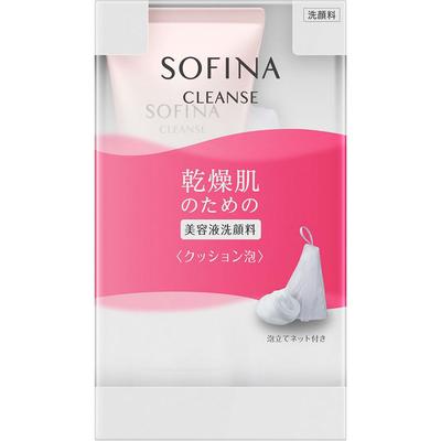 Kao Sofina Sofina Limpador Facial para Pele Seca [Soro] 120g Limpador Facial (Tubo) Sofina Face Wash Após umedecer completamente a rede de espuma, despeje