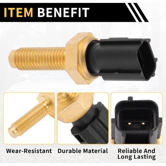 Coolant Temperature Sensor for Ford F-150 1998-2003 Water Temperature Temp Sender Sending Unit Sensor No.XL3Z6G004AA Gold Tone