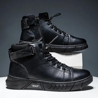 Móda 2024 Podzim Pánské Boty Protiskluzové Pracovní Bezpečnostní Boty Vodotěsné Ležérní Kožené Kotníkové Boty Silná Podrážka Tenisky Zapatillas De Hombre