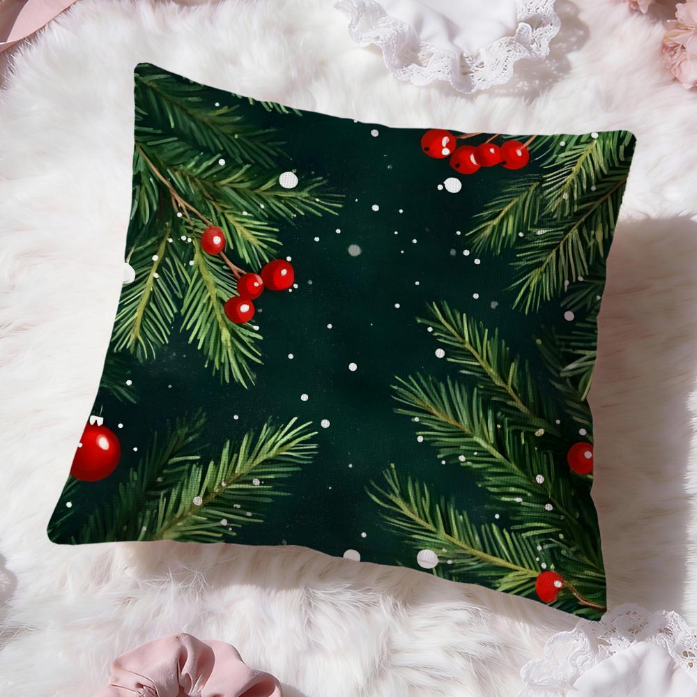Christmas Cushion Cover Premium Comfort Reversible Pillow Cove -Two In One Design for Any Room & Car Interior