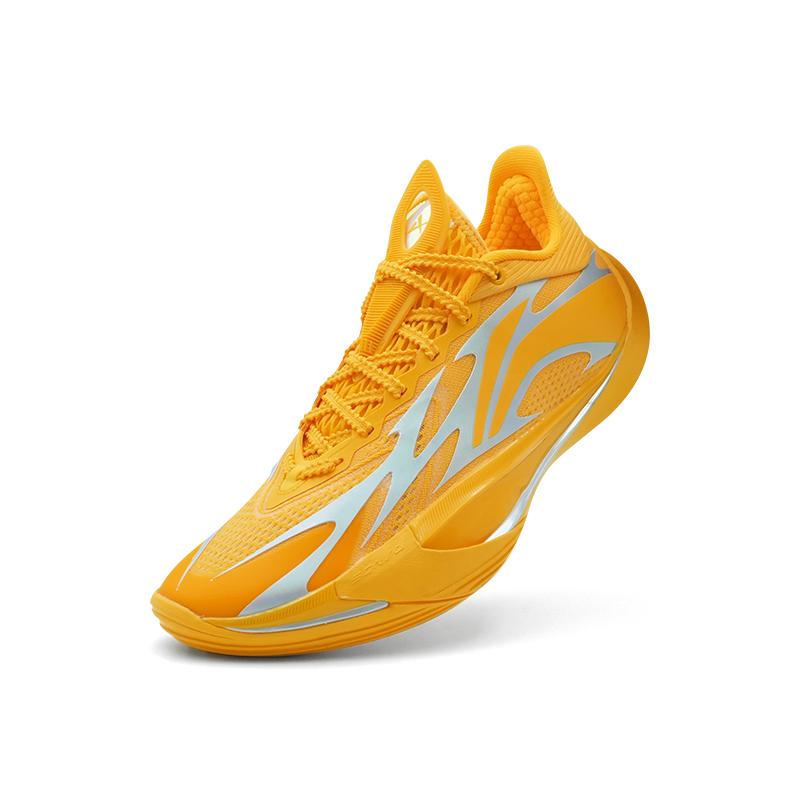 Li Ning Sonic 13 V2 Xu Jie Edición PE Amortiguación Ligera Soporte Estable Zapatillas Deportivas Zapatillas de Hombre Cromo-Amarillo ABAV075-11