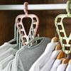 9-Hole Magic Clothes Hanger Space Saving Closet Scarf Clothes Organizer Holder Multi-Function Drying Racks Cloth Hanger