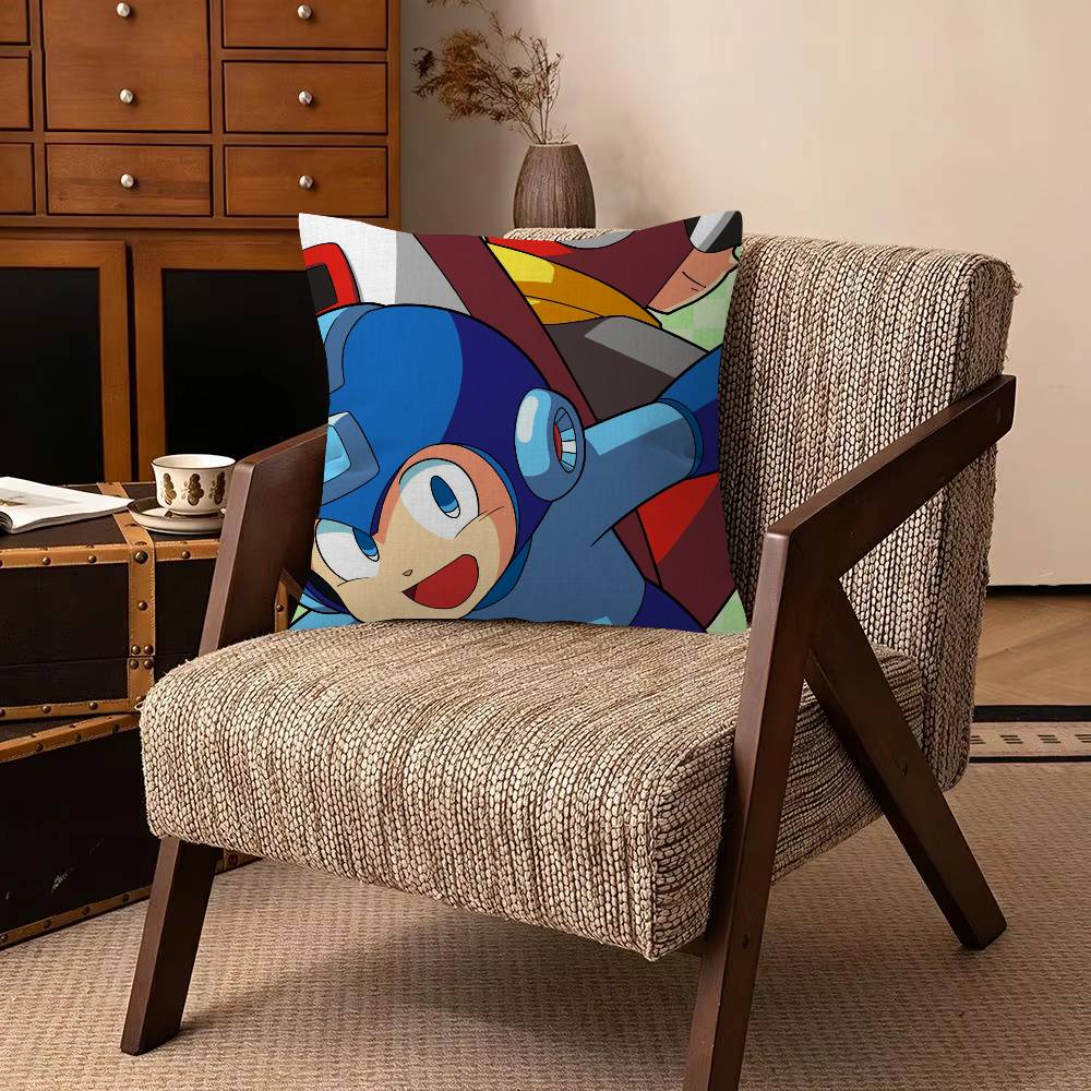 Game Megamans   Trendystyle decorative throw pillow cover insert not included fauxembroidery design RRockman