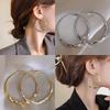 European and American silver needle simple zircon earrings exaggerated personality design earrings high-end versatile temperament earrings