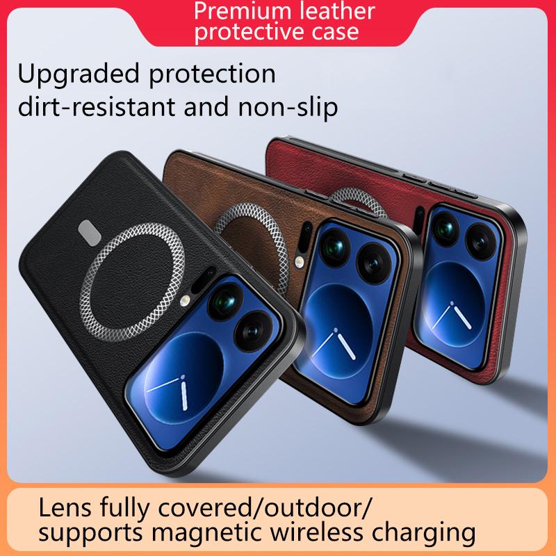 For Xiaomi Mi 17 Pro Max Case Luxury PU Leather Magnetic MagSafe Protective Back Cover Case For Xiaomi Mi 17Pro Phone Shell