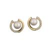 New Trendy Liu Yifei Same Pearl Stud Earrings Women's Simple Exquisite Small Geometric Circle Earrings High-end Earrings