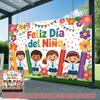 2D plane, 1 2D banner, durable background fabric for children's festival greeting cards, suitable for classrooms.