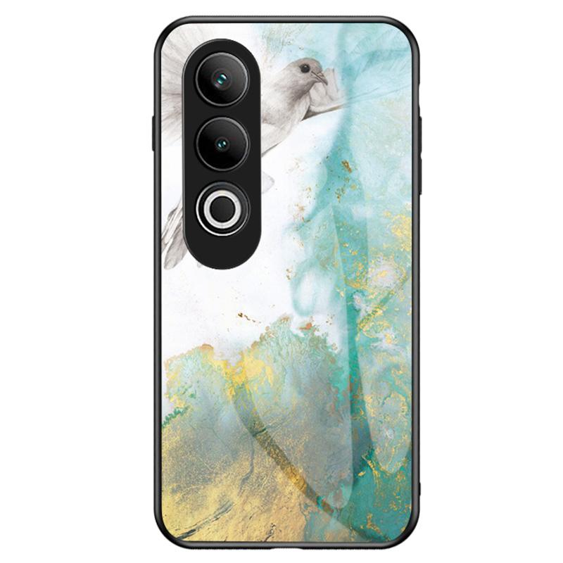 

For OnePlus Nord CE4 5G Tempered Glass Case Marble Pattern Protective Phone Cover Flying Pigeon Marble