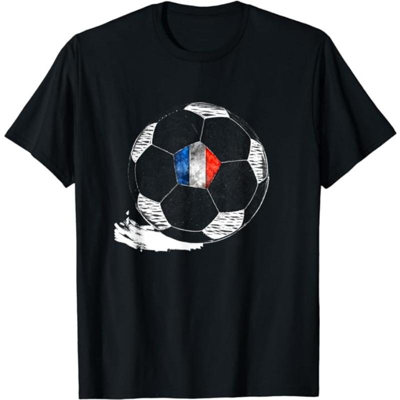 Soccer France Flag T-Shirt French Pride Tee France Football Two Stars Third Loading Clothes Frenchman Sport Foot Fan Team Jersey