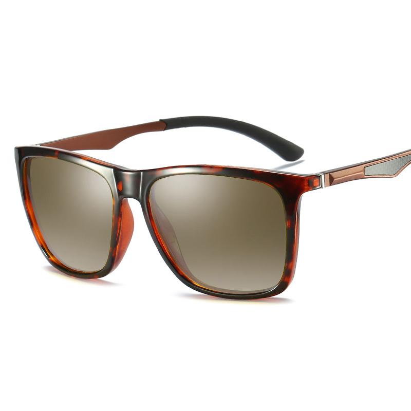 Polariserte solbriller for menn og kvinner, fargerike fasjonable solbriller, fasjonable A536 aluminiumsmagnesiumtempler
