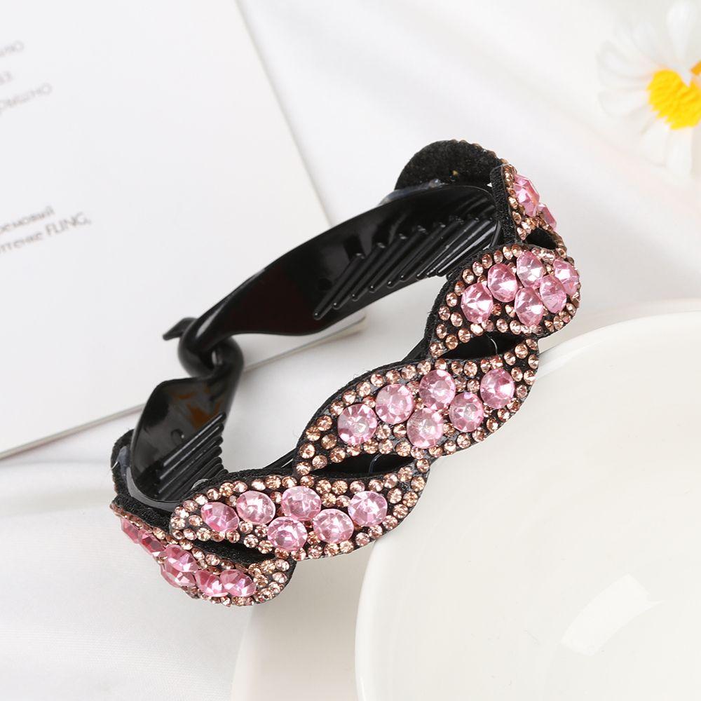 Rhinestone Hair Accessories Ponytail Holder Headwear HairClips Crystal Hair Claw Bun Hairpin
