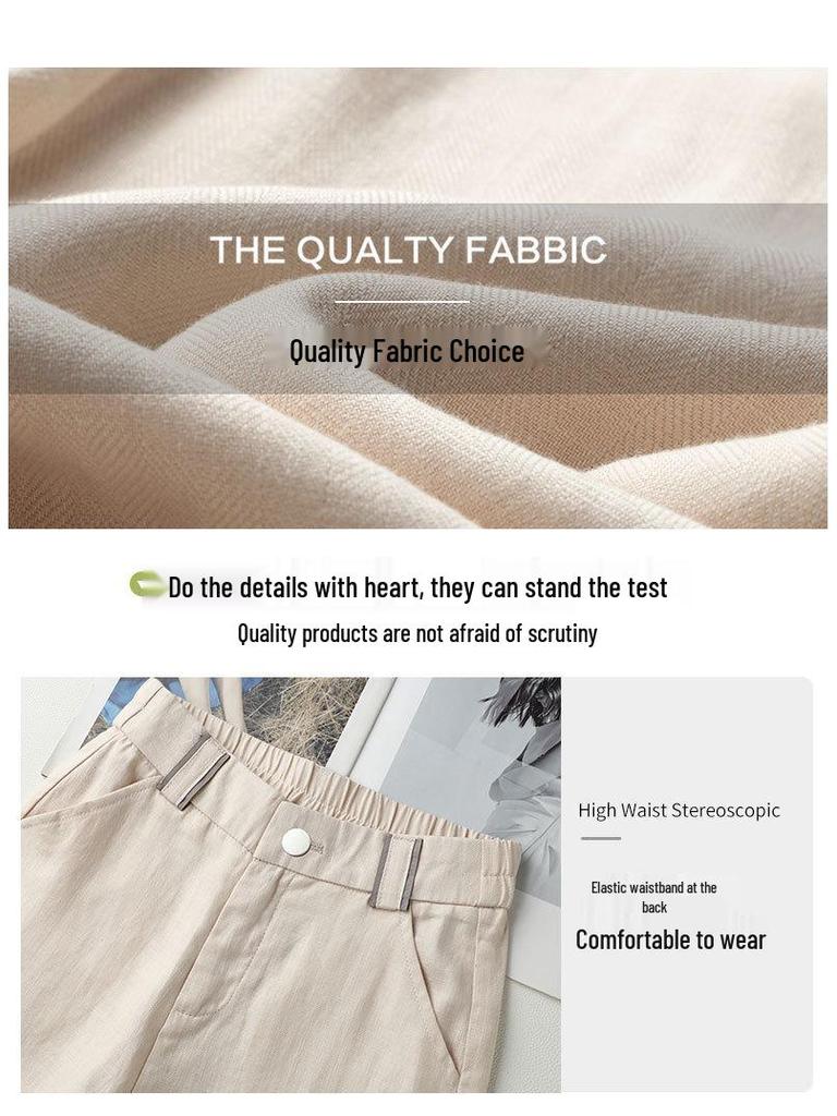 2025 Women's High-Waisted Linen-Cotton Wide-Leg Pants - Slimming, Wrinkle-Resistant, Casual Summer Style