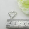 10pcs Heart Buckle with Horizontal Bar for Invitation Ribbon Slider 15mm