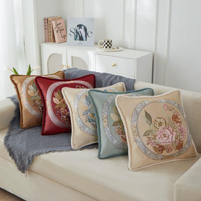 Craft Style Jacquard High Precision Bed Pillow Backrest Bedside Pillow with Core