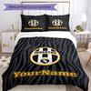 Juventus Customize Your Name Bedding Set Breathable Duvet Cover with Pillowcases Home Decoration Birthday Gift