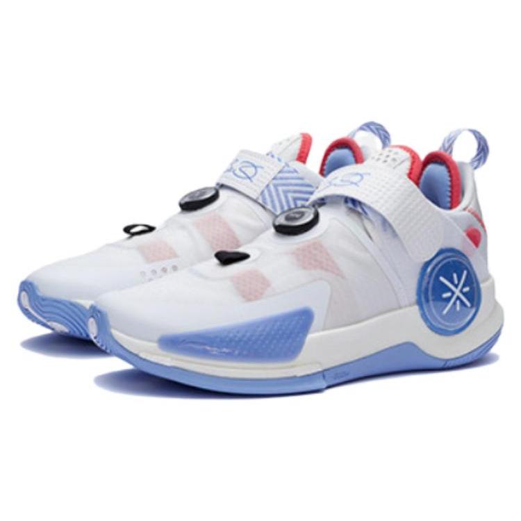 New LiNing Wade Fission 7 V2 Anti Slip And Wear Resistant Breathable Low Top Basketball Shoes Men's Standard White ABPR047-1