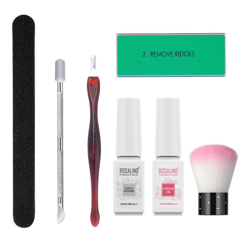 

ROSALIND, 5 шт. в партии, пилка для дизайна ногтей, прочная полировка, песочный блок для маникюра, натуральная губка для ногтей