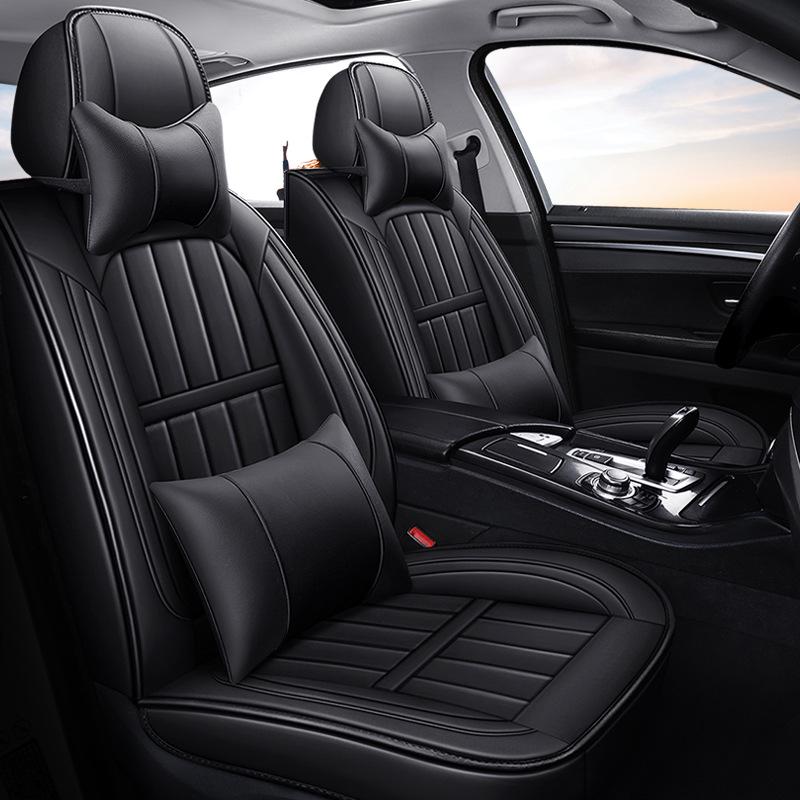 Universal Four-Season Leather & Ice Silk Car Seat Cover Cushion for All Models