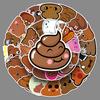 50 Poop Graffiti Personalized Cartoon Hand Account Children's Gauze Card DIY Skateboard Suitcase Stickers Waterproof