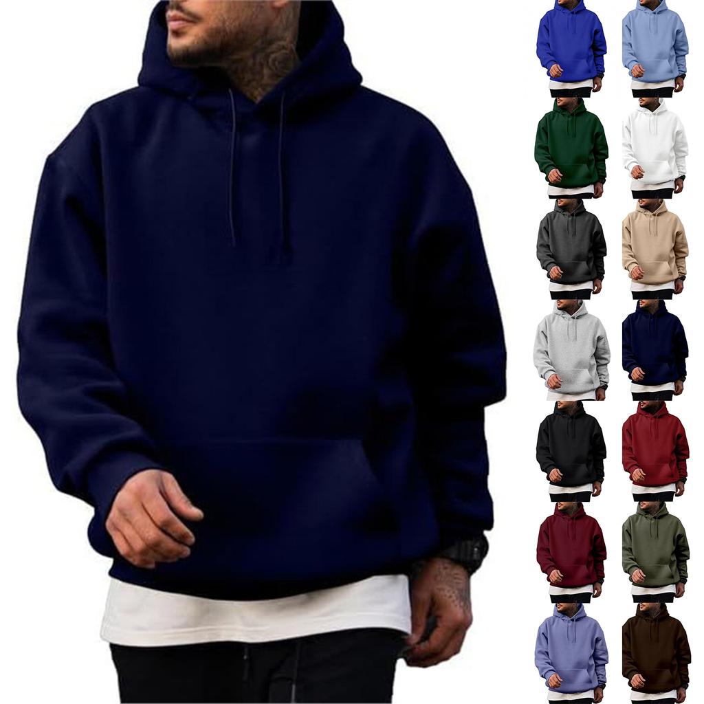 Men's Lined Hoodie Sweatshirt Loose Fit Oversized Casual Pullover