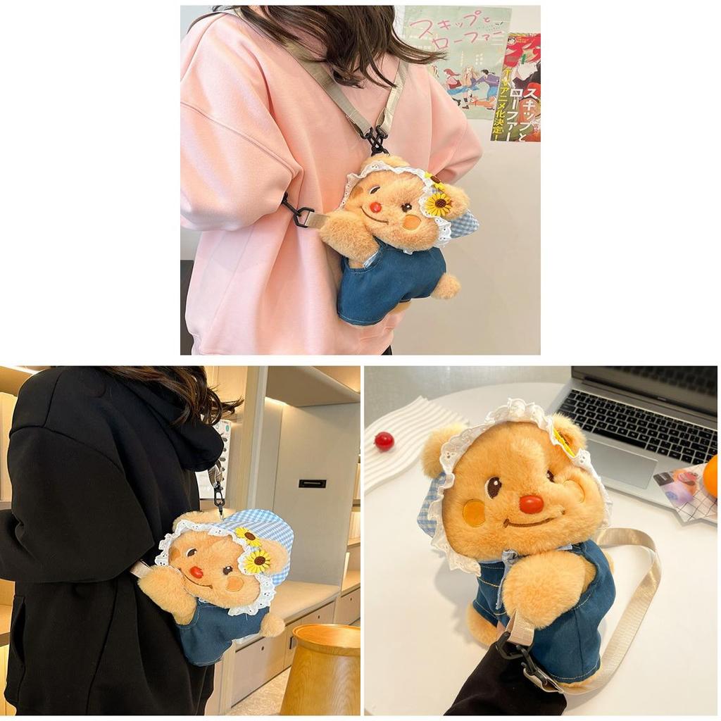 Cute Cow Cartoon Shoulder Bag With Cotton Material For Daily Casual Use