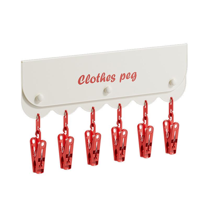 Portable Folding Clothes Hanger with Multi-Clips for Travel, Hotel & Business Trips - Soft Rubber for Drying Underwear & Socks