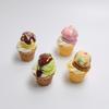 100Pcs/Bag 3D Ice Cream Cone Resin No Hole Beads Model for DIY Scrapbooking Phone Case Hair Clips Craft Jewelry Making Supplies