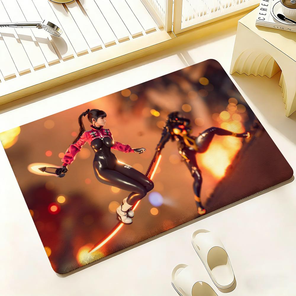 Anime Hot S-Stellar B-Blade Floor Mat Bedroom Living Room Flannel Door Mat Non-Slip Home Decor
