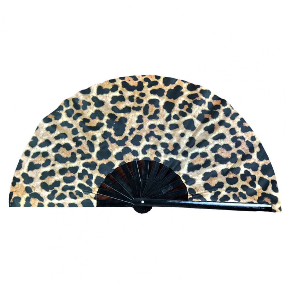 Folding Fan Floral Leopard Starry Sky Print Dance Fan Stylish Handheld Fan Home Decor Ornaments Dance Hand Fan Art Craft Gift