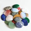 30x40mm Egg Shape Pendant: Natural Rose Quartz, Green Aventurine, Lapis Lazuli, Agate Jewelry DIY