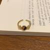 18k Gold Plated Tiger Eye Open Ring - Retro, High-End, Versatile Fashion Jewelry.