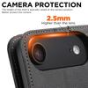 iPhone 17 Pro/Samsung Magnetic Leather Flip Case with Wireless Charging, Card Slot, and Stand