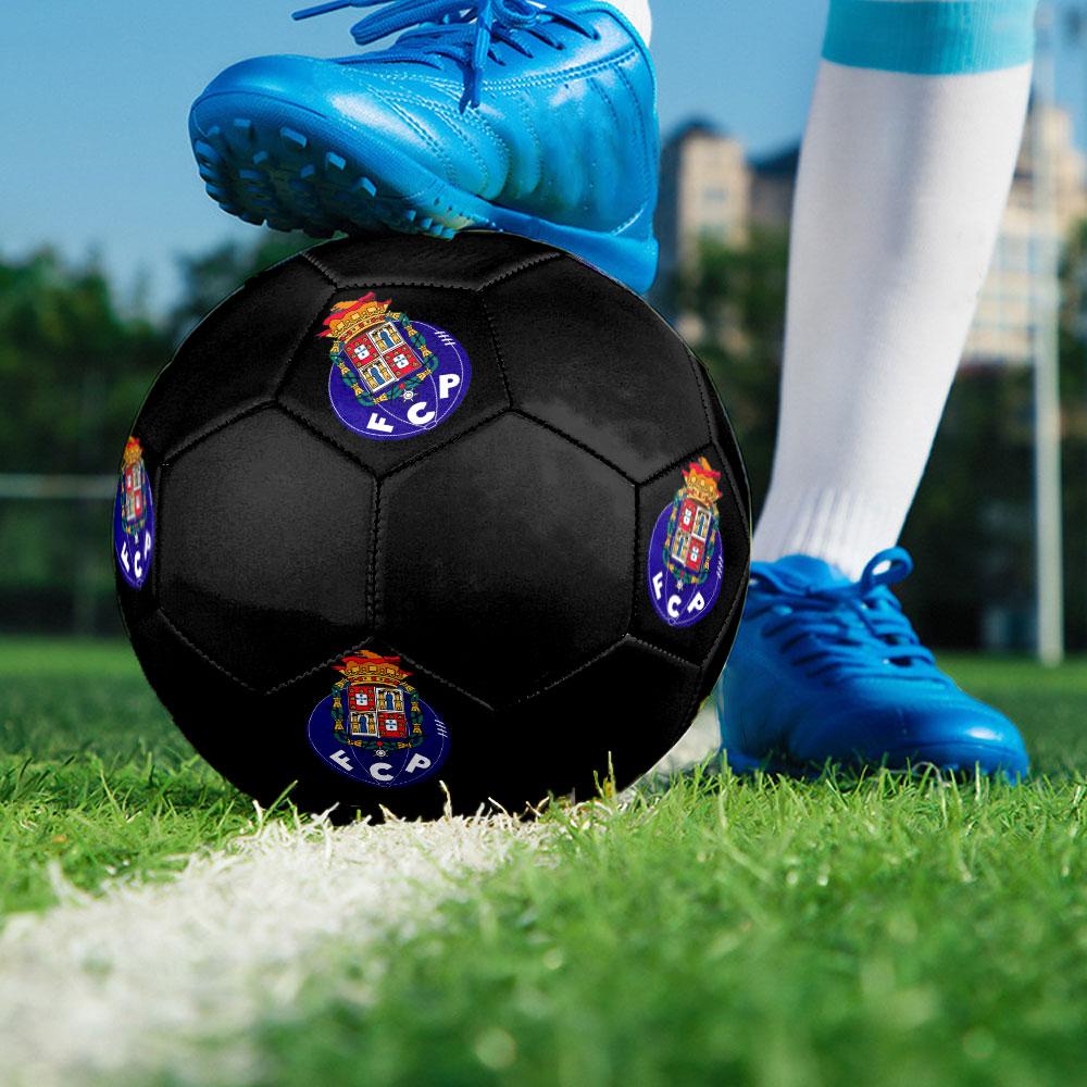 FC Porto Size 5 Soccer Ball, Machine-Stitched PVC, Durable & High Bounce, All Ages Fit, Fan Merchandise, Matches & Outdoor Use.