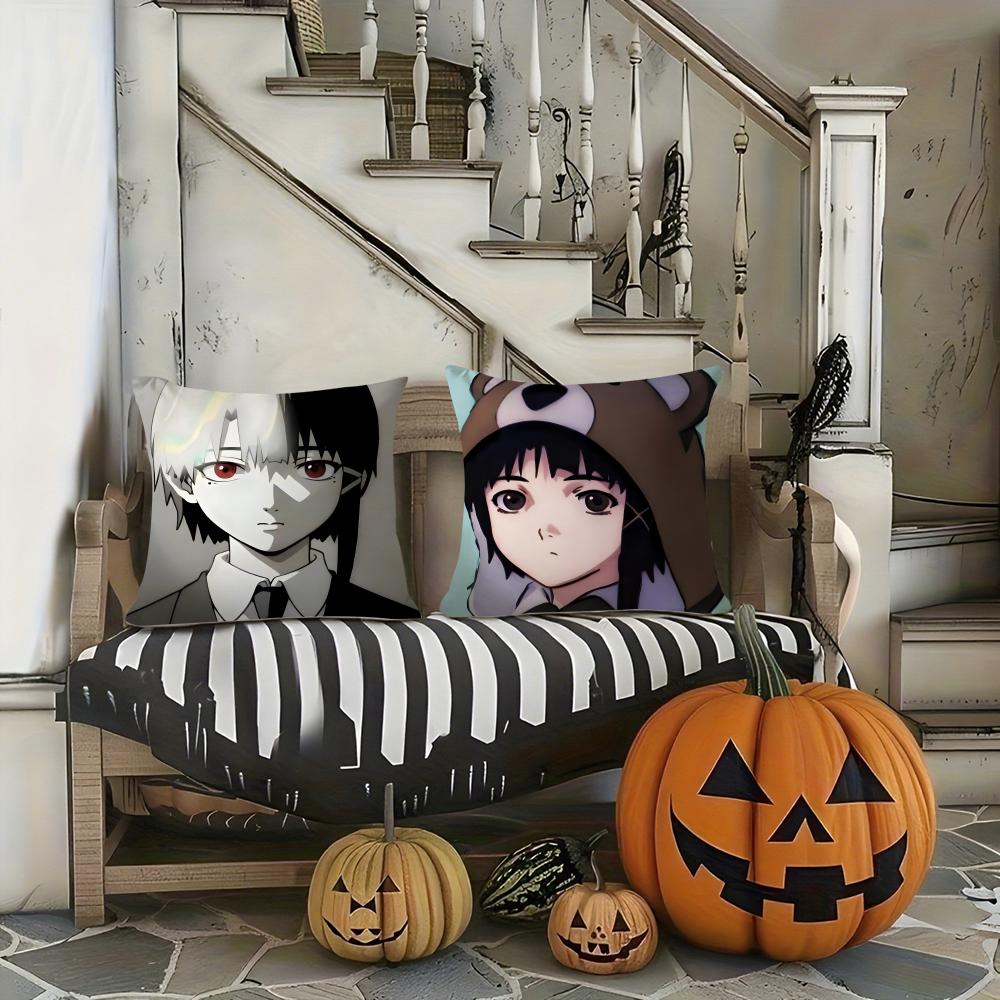 Anime Serial Experiments L-Lain Pillow Case Printing Pillowcase Living Room Sofa Cushion Cover Bedroom Room Decor